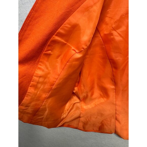 Orange Open-Front Cropped Blazer Size 12 Positive Attitude Womens Jacket - Picture 4 of 10